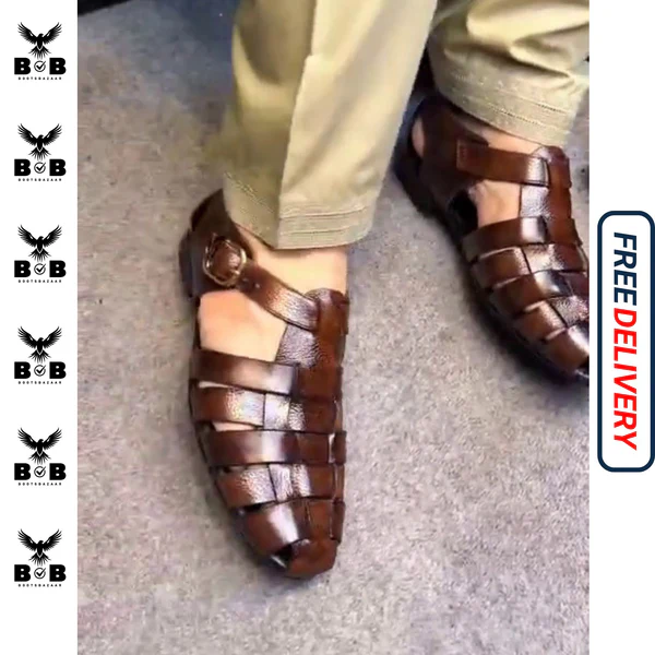 High Quality Cow Leather Handmade Strap Sandal Latest 2026