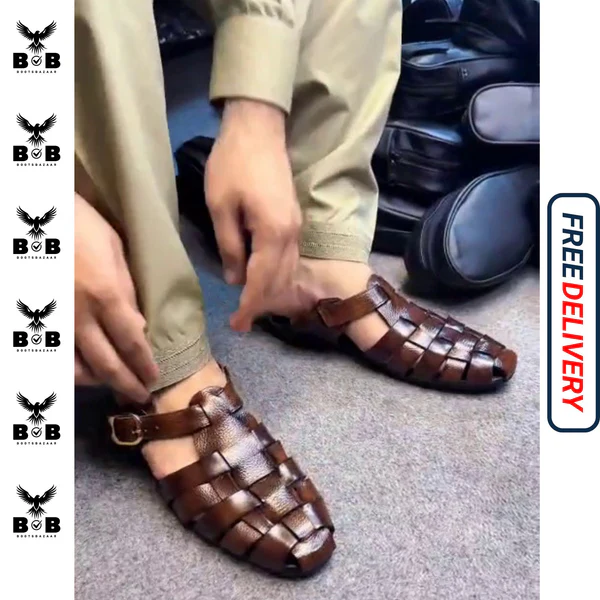 High Quality Cow Leather Handmade Strap Sandal Latest 2026