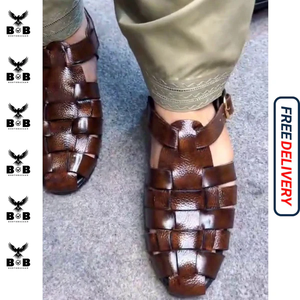 High Quality Cow Leather Handmade Strap Sandal Latest 2026